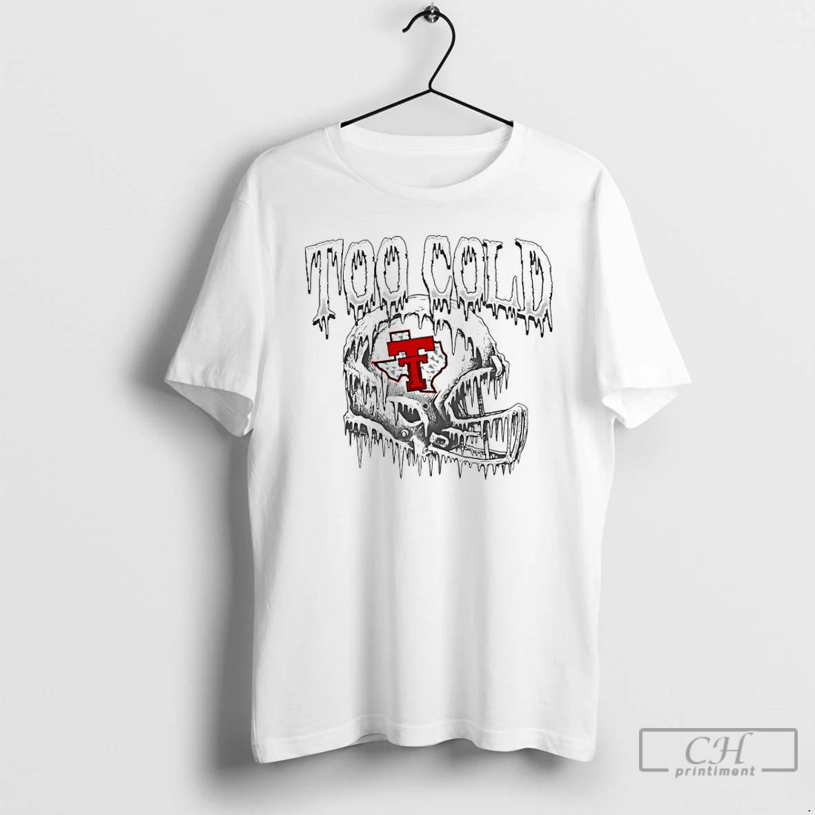 Classic Too Cold Texas Tech Football Helmet T Shirts Hoodie Sweatshirt | PurePodTees.com