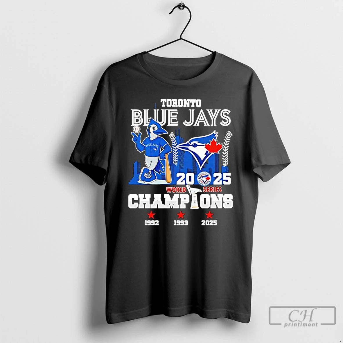 Classic Toronto Blue Jays 2025 World Series Champions 3 Time 92 93 25 Mascot Shirt Hoodie Sweatshirt | PurePodTees.com