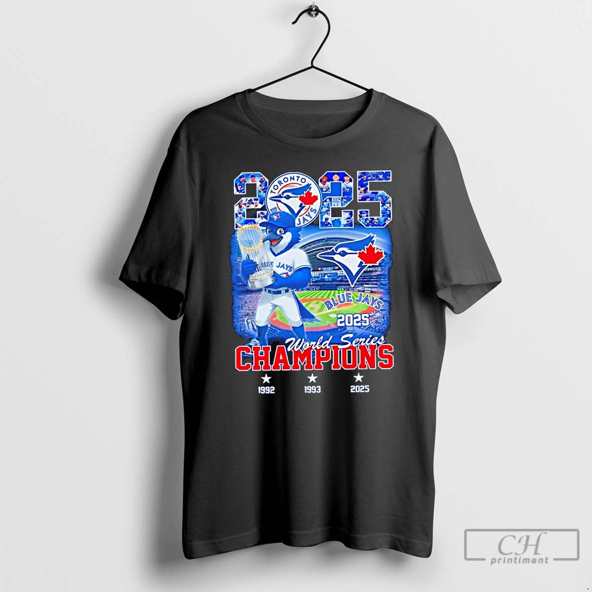Classic Toronto Blue Jays 2025 World Series Champions 3 Time Mascot T Shirts Hoodie Sweatshirt | PurePodTees.com