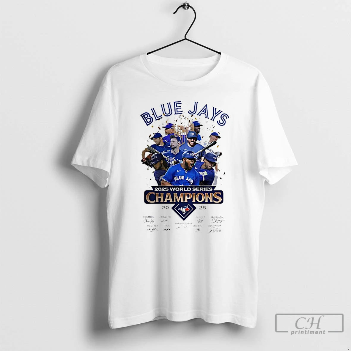 Classic Toronto Blue Jays 2025 World Series Champions Players Signature T Shirts Hoodie Sweatshirt | PurePodTees.com