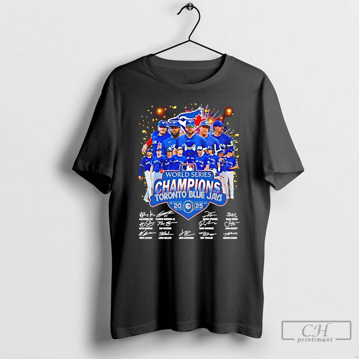 Classic Toronto Blue Jays 2025 World Series Champions Signatures T Shirts Hoodie Sweatshirt | PurePodTees.com