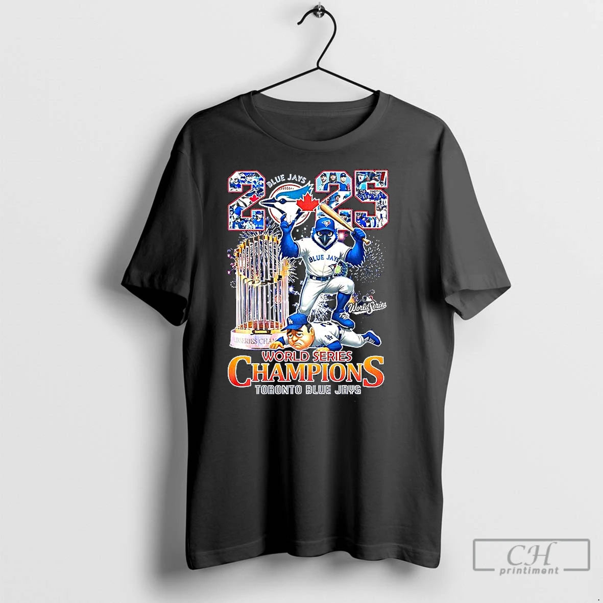 Classic Toronto Blue Jays 2025 World Series Champions Trophy Firework Shirt Hoodie Sweatshirt | PurePodTees.com