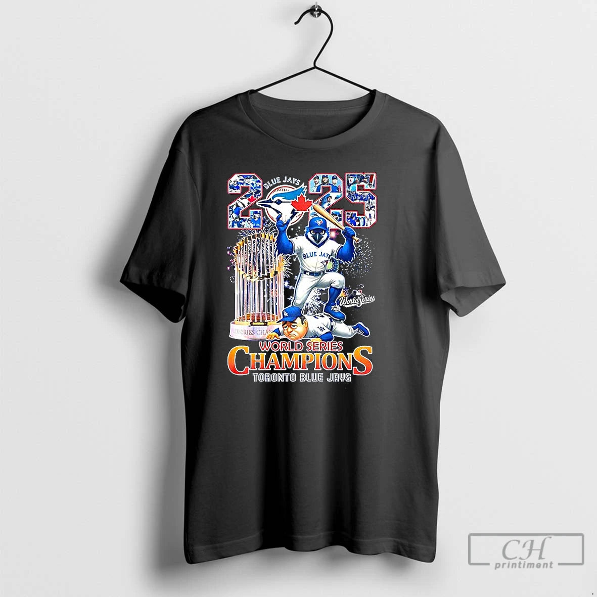 Classic Toronto Blue Jays 2025 World Series Champions Trophy Firework T Shirts Hoodie Sweatshirt | PurePodTees.com