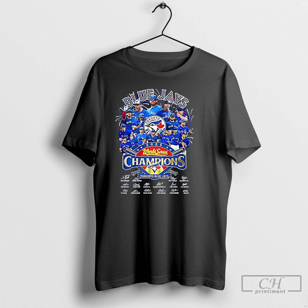 Classic Toronto Blue Jays 2025 World Series Champions Trophy Player T Shirts Hoodie Sweatshirt | PurePodTees.com