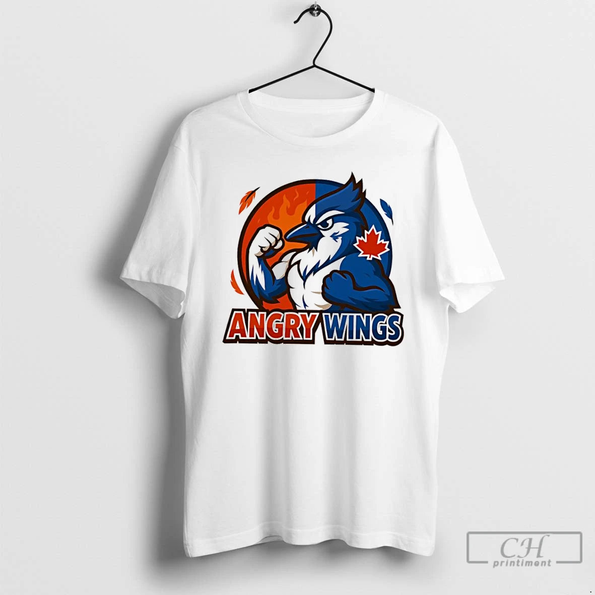 Classic Toronto Blue Jays Angry Wings Mascot Maple Leaf Logo T Shirts Hoodie Sweatshirt | PurePodTees.com