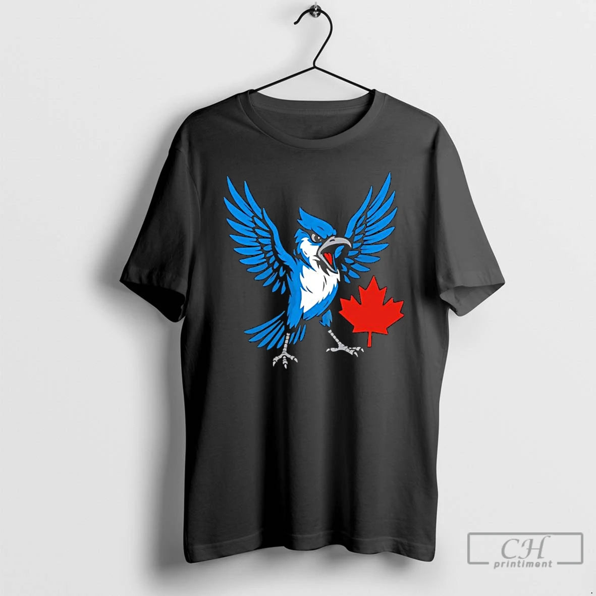 Classic Toronto Blue Jays Canadian Blue Jay Bird Red Maple Leaf Logo T Shirts Hoodie Sweatshirt | PurePodTees.com