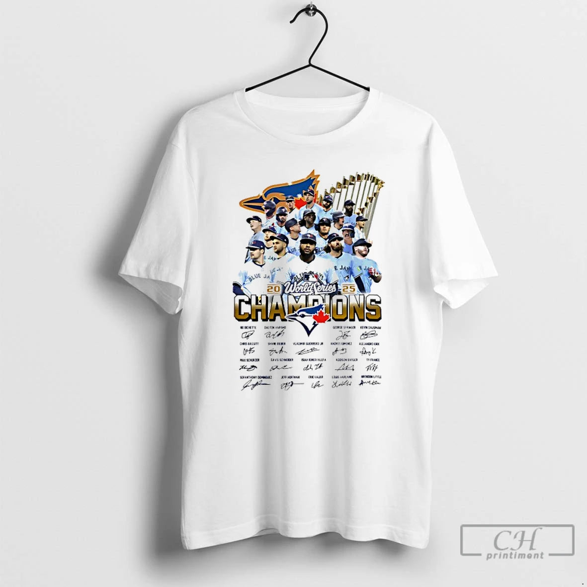 Classic Toronto Blue Jays World Series Champions 2025 All Team Signature T Shirts Hoodie Sweatshirt | PurePodTees.com