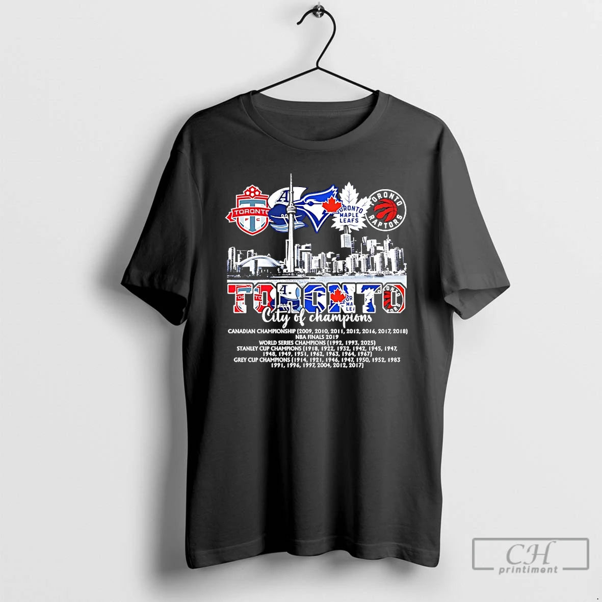 Classic Toronto City Champions Graphic T Shirts Hoodie Sweatshirt | PurePodTees.com