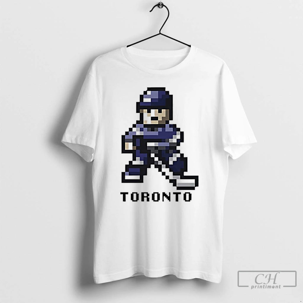 Classic Toronto Maple Leafs Hockey 8 Bit Retro Baller T Shirts Hoodie Sweatshirt | PurePodTees.com