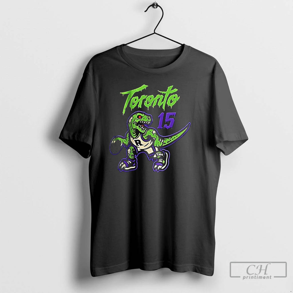 Classic Toronto Raptors Zombie Number 15 T Shirts Hoodie Sweatshirt | PurePodTees.com