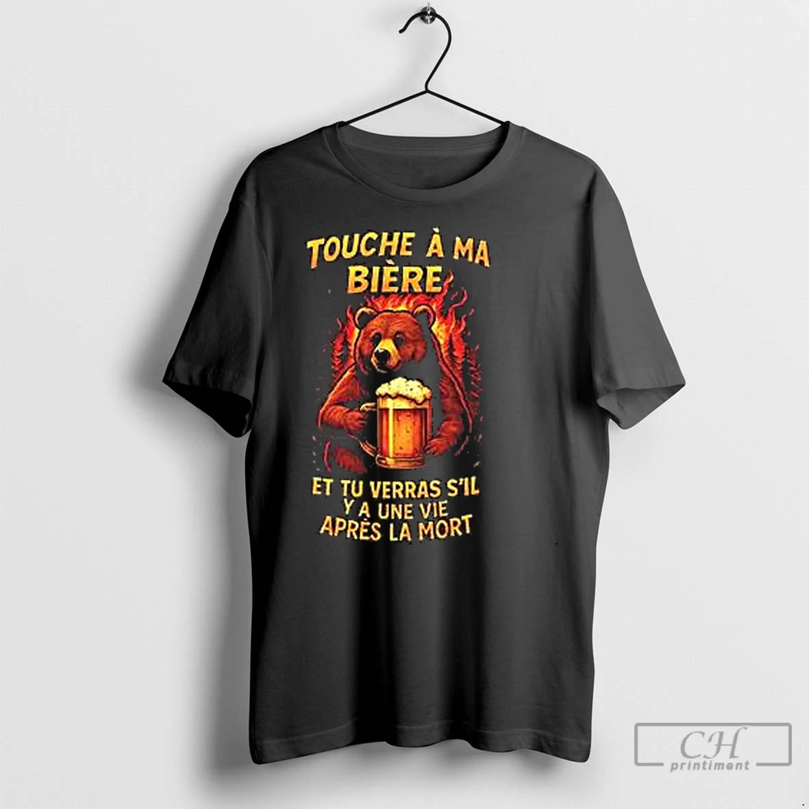 Classic Touche A Ma Biere Et Tu Verras Sil Y A Une Vie Apres La Shirt Hoodie Sweatshirt | PurePodTees.com