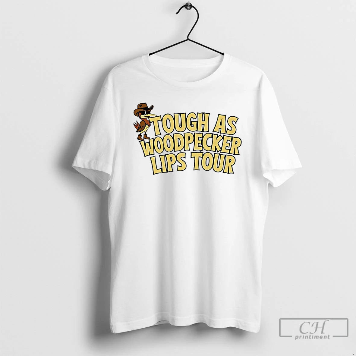 Classic Tough As A Woodpecker Lips Tour T Shirts Hoodie Sweatshirt | PurePodTees.com