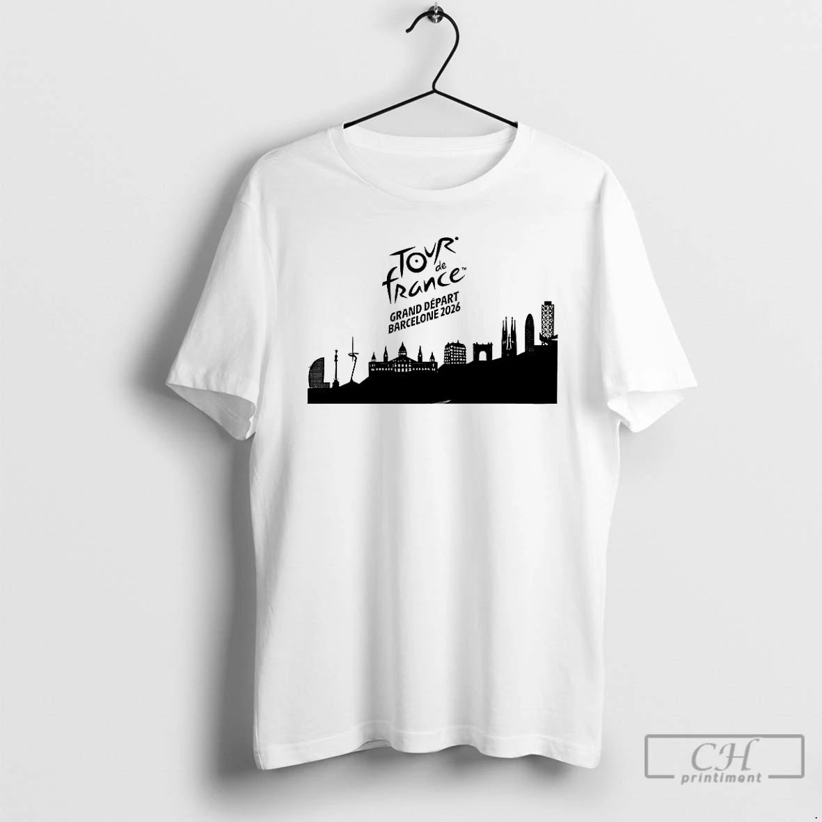 Classic Tour De France Grand Depart Barcelone 2026 Skyline T Shirts Hoodie Sweatshirt | PurePodTees.com