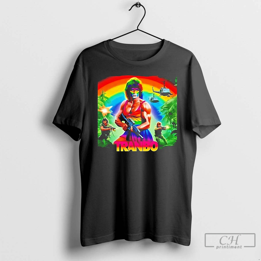 Classic Tranbo Rambo Pride Rainbow Shirt Hoodie Sweatshirt | PurePodTees.com