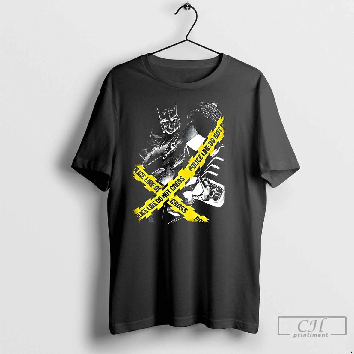 Classic Transformers Police Line Do Not Cross T Shirts Hoodie Sweatshirt | PurePodTees.com