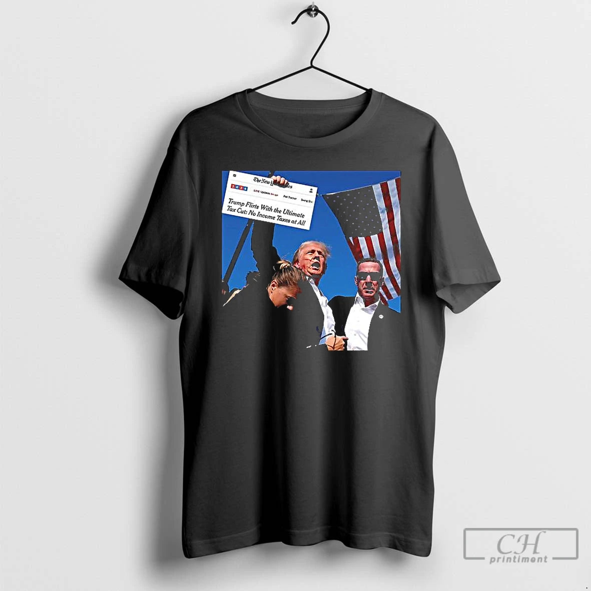 Classic Trump Flirts With The Ultimate Tax Cut No Income Taxes At All T Shirts Hoodie Sweatshirt | PurePodTees.com