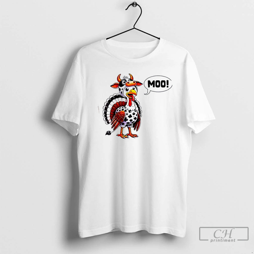 Classic Turkey Moo Cow Thanksgiving T Shirts