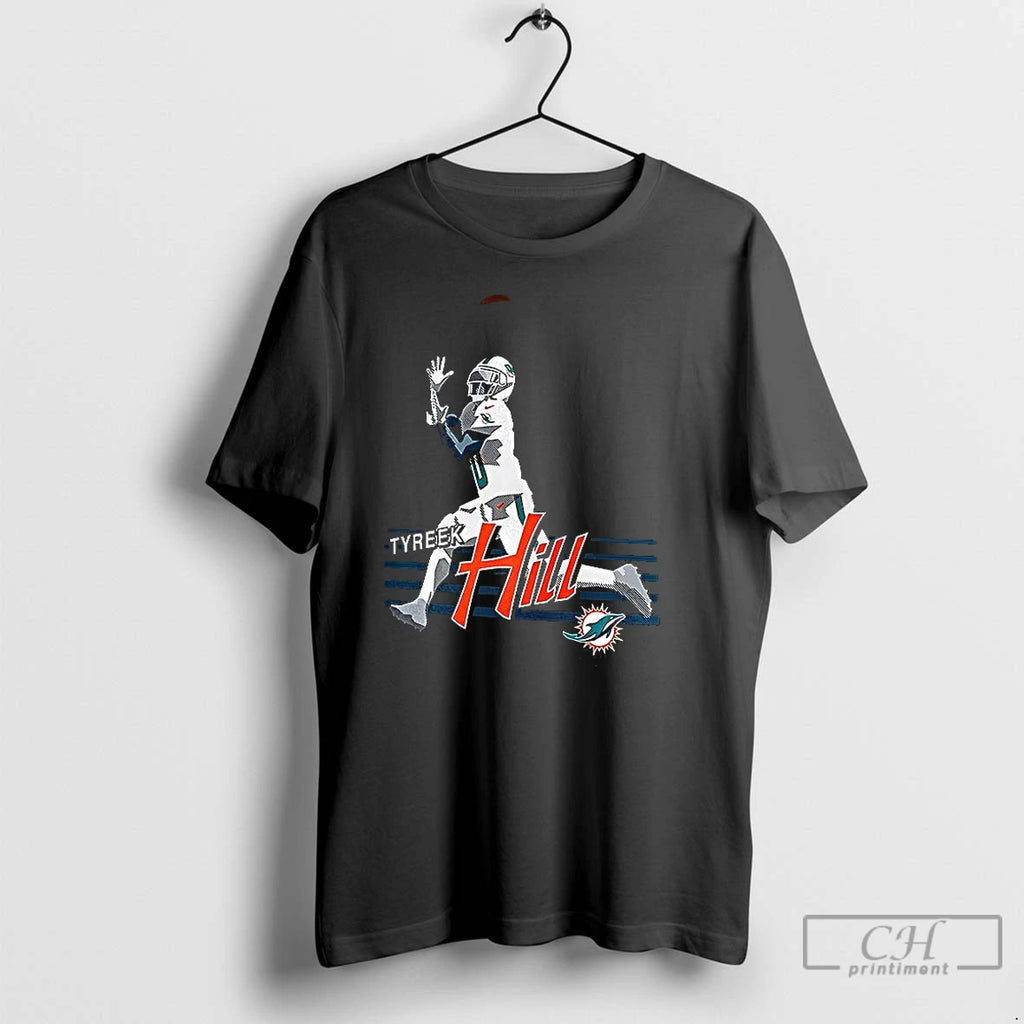 Classic Tyreek Hill Miami Dolphins Football Receiving The Ball T Shirts Hoodie Sweatshirt | PurePodTees.com