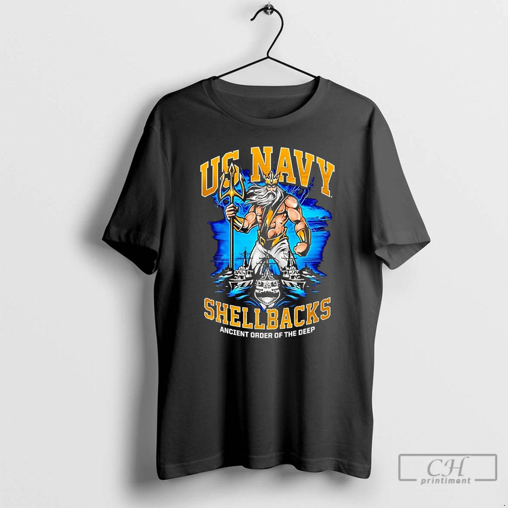Classic Us Navy Shellbacks Ancient Order Of The Deep T Shirts Hoodie Sweatshirt | PurePodTees.com