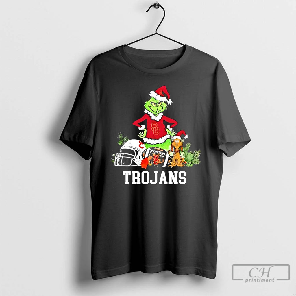 Classic Usc Trojans The Grinch And Max Helmet Christmas 2025 Shirt Hoodie Sweatshirt | PurePodTees.com