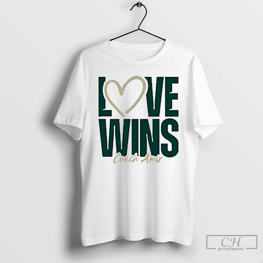 Classic Usf Bulls Basketball Love Wins Coach Amir Shirt Hoodie Sweatshirt | PurePodTees.com