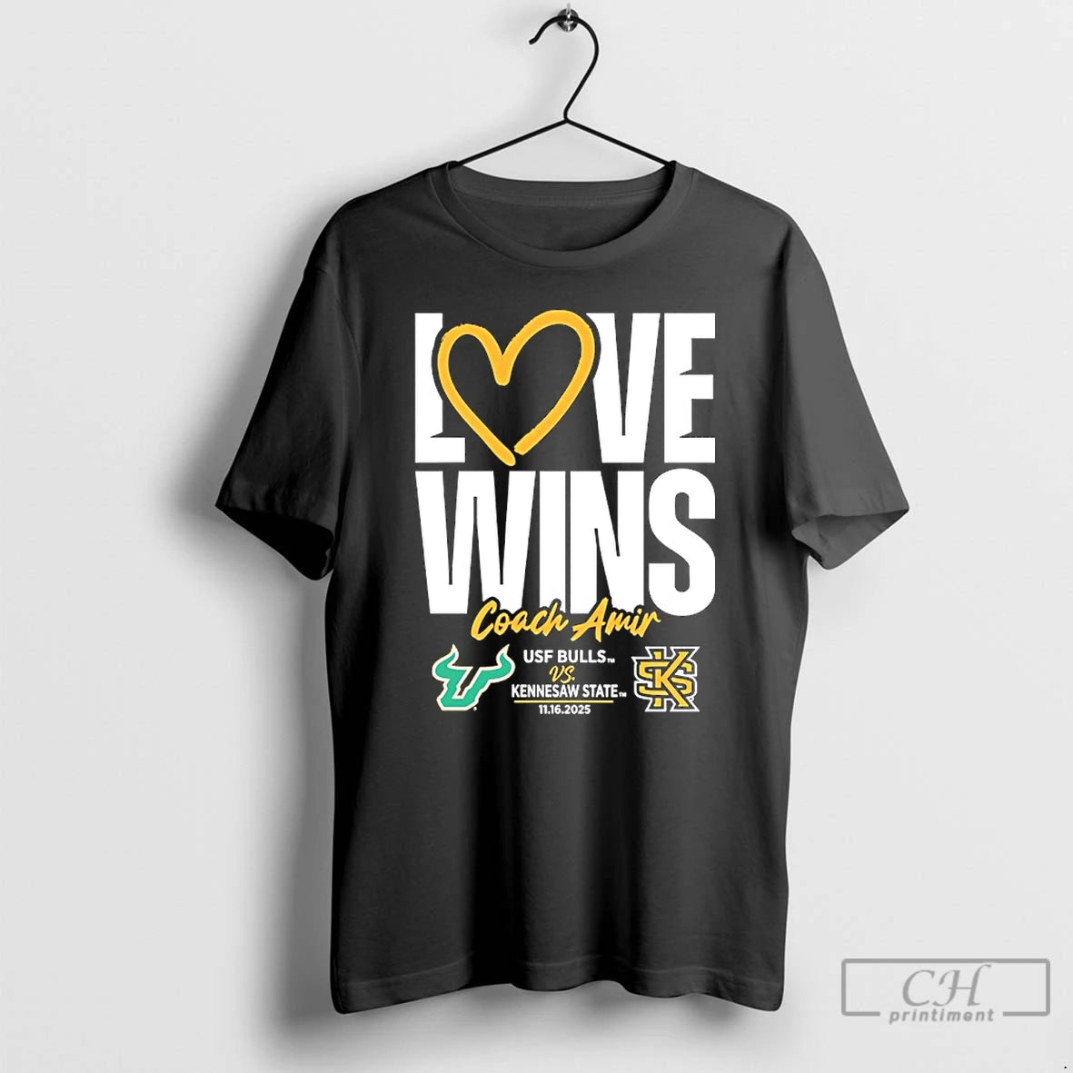 Classic Usf Bulls Vs Kennesaw State 2025 Love Wins Shirt Hoodie Sweatshirt | PurePodTees.com