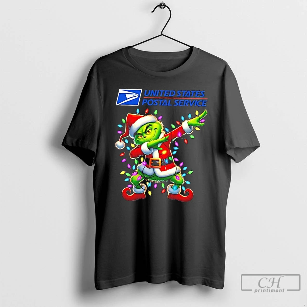 Classic Usps Grinch Dabbing Merry Christmas T Shirts Hoodie Sweatshirt | PurePodTees.com
