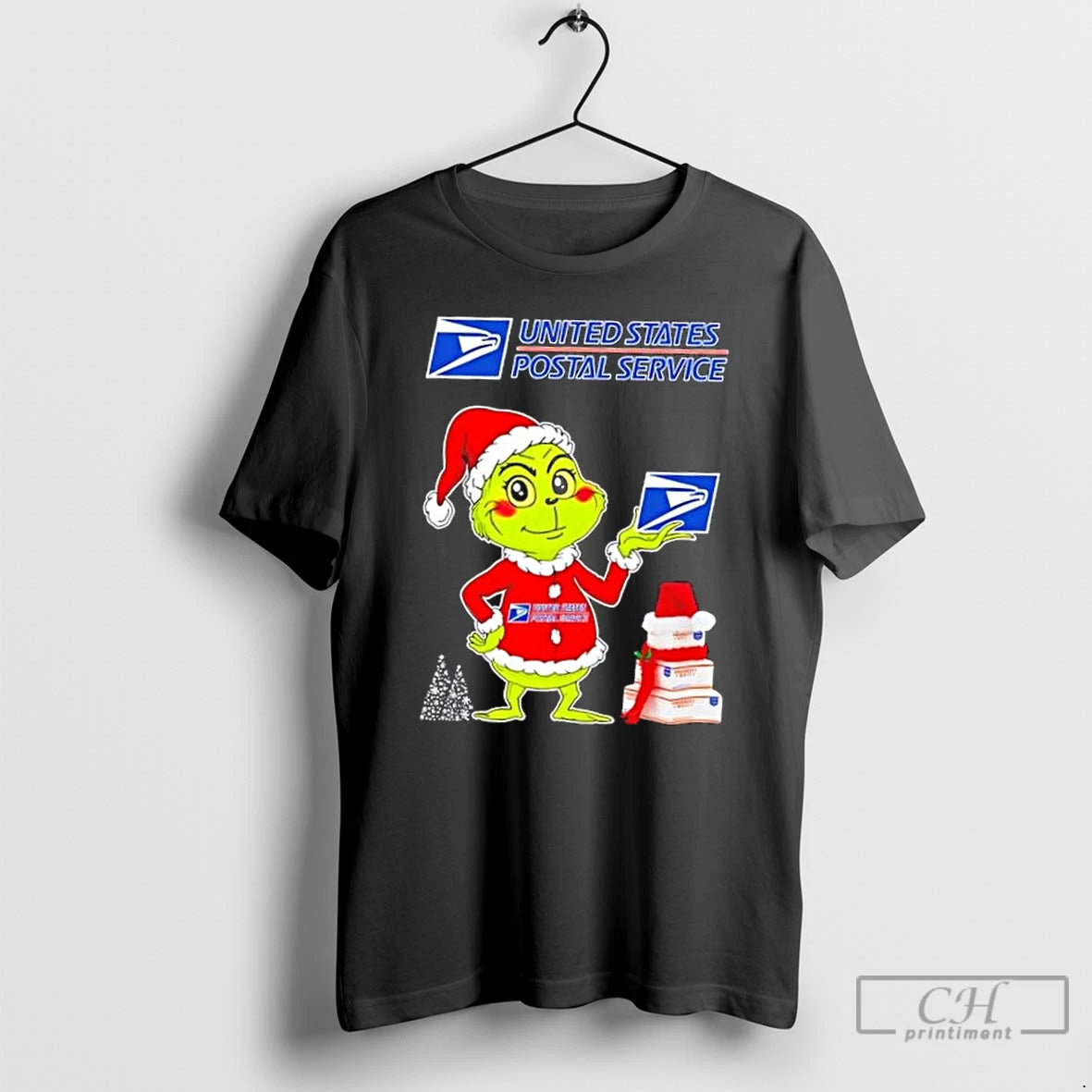 Classic Usps And Grinchmas Christmas Tree T Shirts Hoodie Sweatshirt | PurePodTees.com