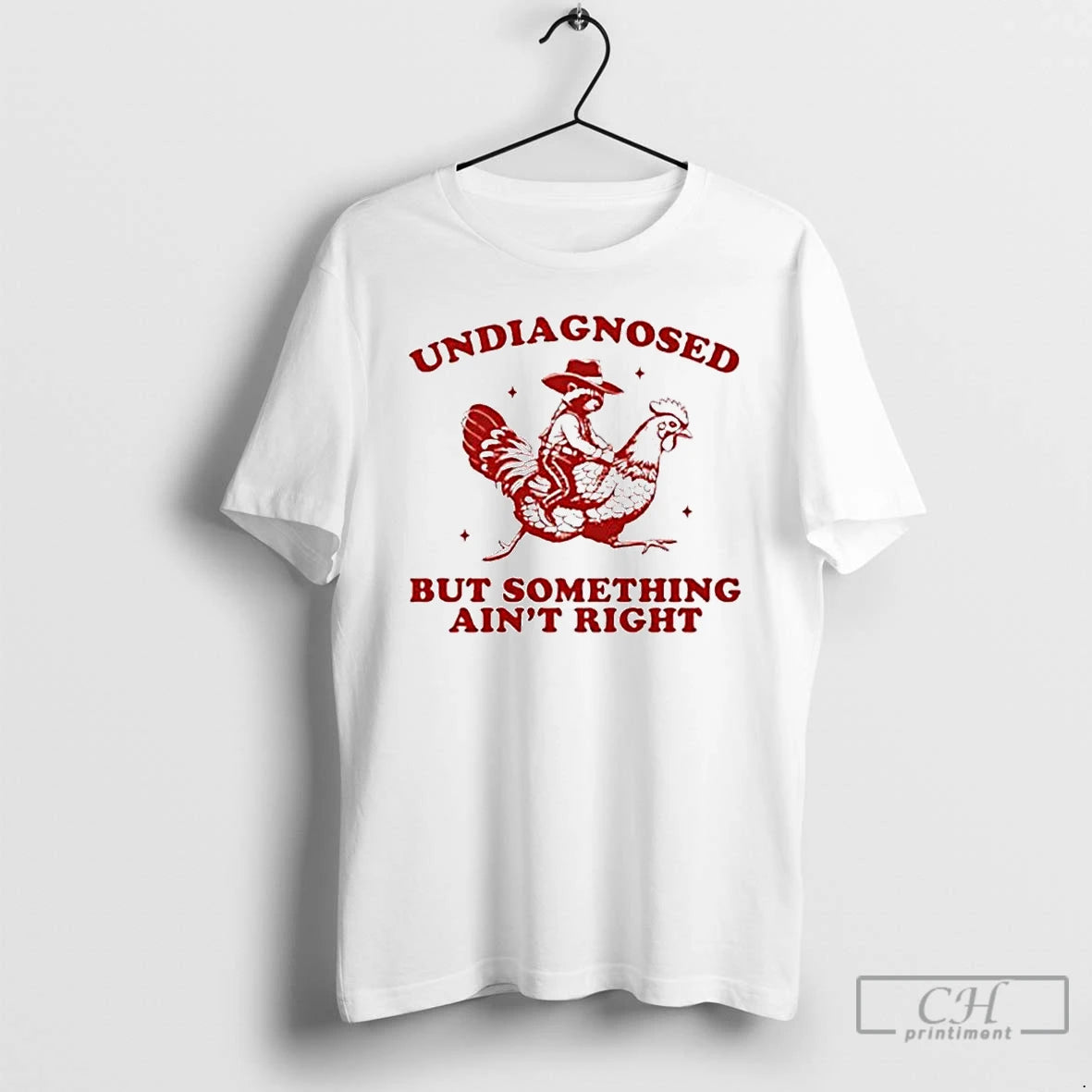 Classic Undiagnosed But Something Aint Right Funny Raccoon Chicken Ornaments T Shirts Hoodie Sweatshirt | PurePodTees.com