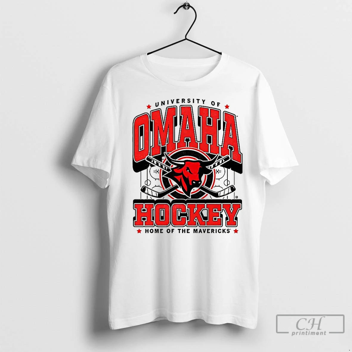 Classic University Of Omaha Hockey Home Of The Mavericks Logo Shirt Hoodie Sweatshirt | PurePodTees.com