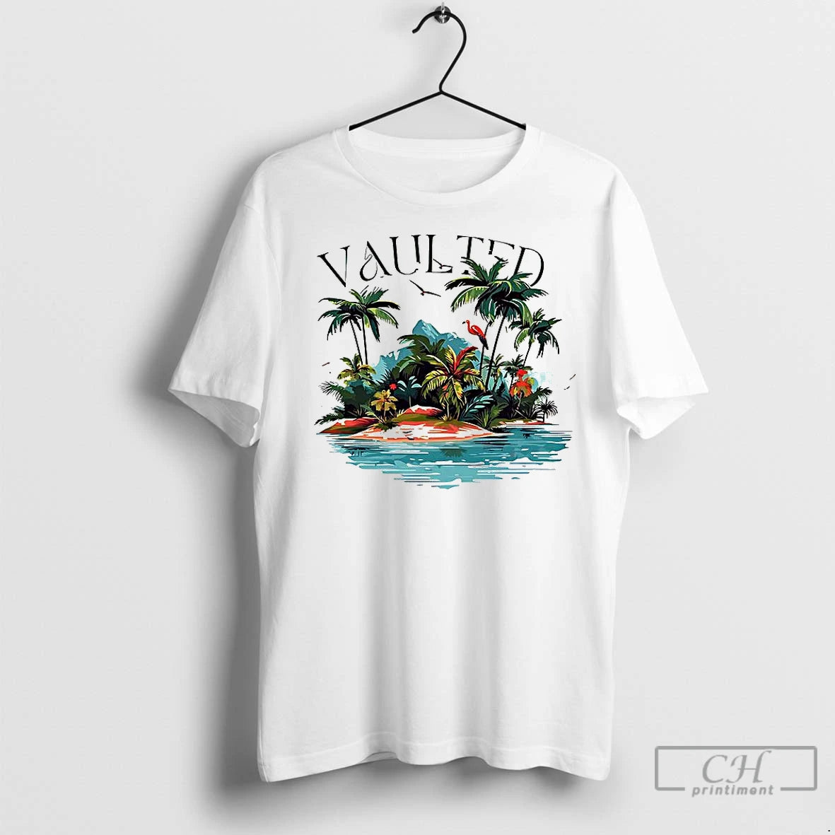 Classic Vaulted Tropical Island Shirt Hoodie Sweatshirt | PurePodTees.com