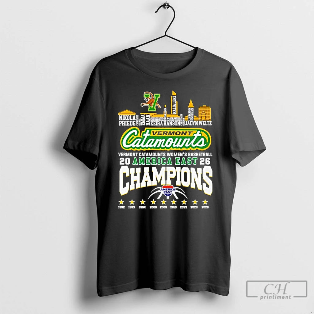 Classic Vermont Catamounts 2026 America East Champions City Skyline