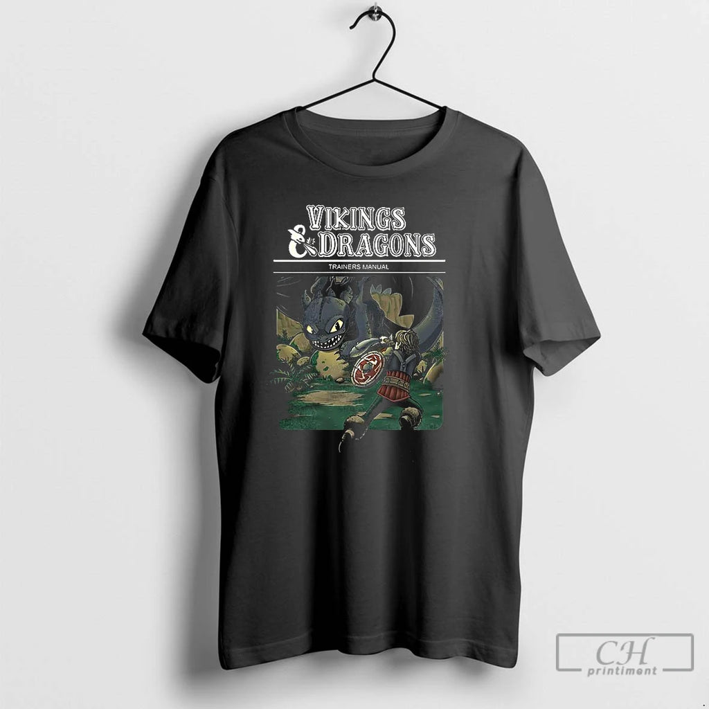 Classic Vikings And Dragons Trainers Manual How To Train Your Dragon Cartoon T Shirts Hoodie Sweatshirt | PurePodTees.com