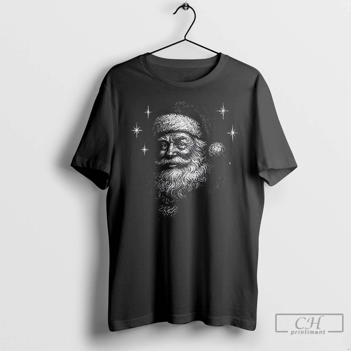 Classic Vintage Santa Claus Realistic Art Shirt Hoodie Sweatshirt | PurePodTees.com