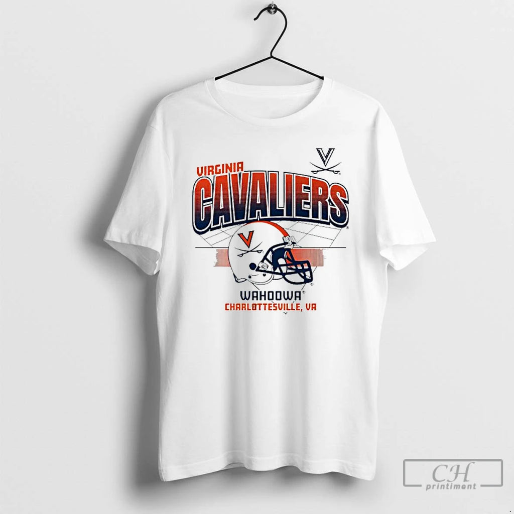 Classic Virginia Cavaliers Football Wahoowa Charlottesville Va Helmet Grid Logo T Shirts Hoodie Sweatshirt | PurePodTees.com