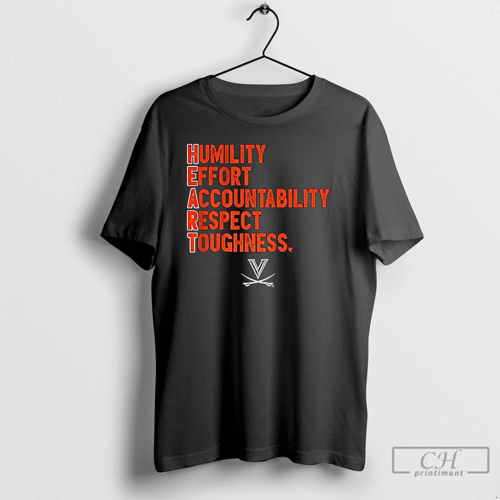 Classic Virginia Cavaliers Football Heart Humility Effort Accountability Respect Toughness T Shirts Hoodie Sweatshirt