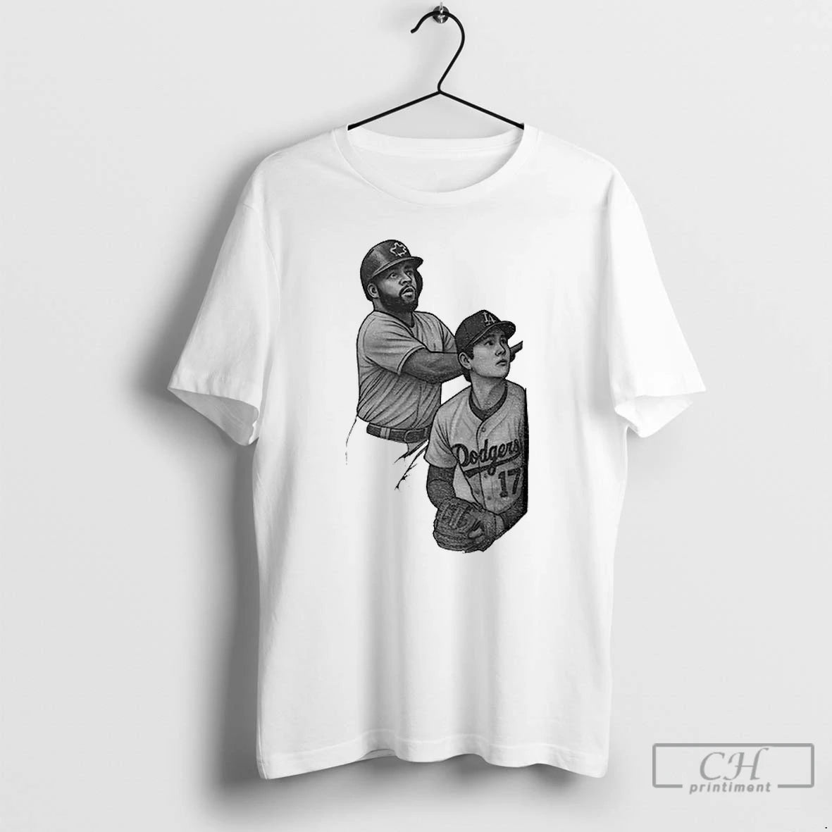 Classic Vladdy Guerrero Jr X Shohei Ohtani Photo Art World Series Baseball Match Iconic Moment Shirt Hoodie Sweatshirt
