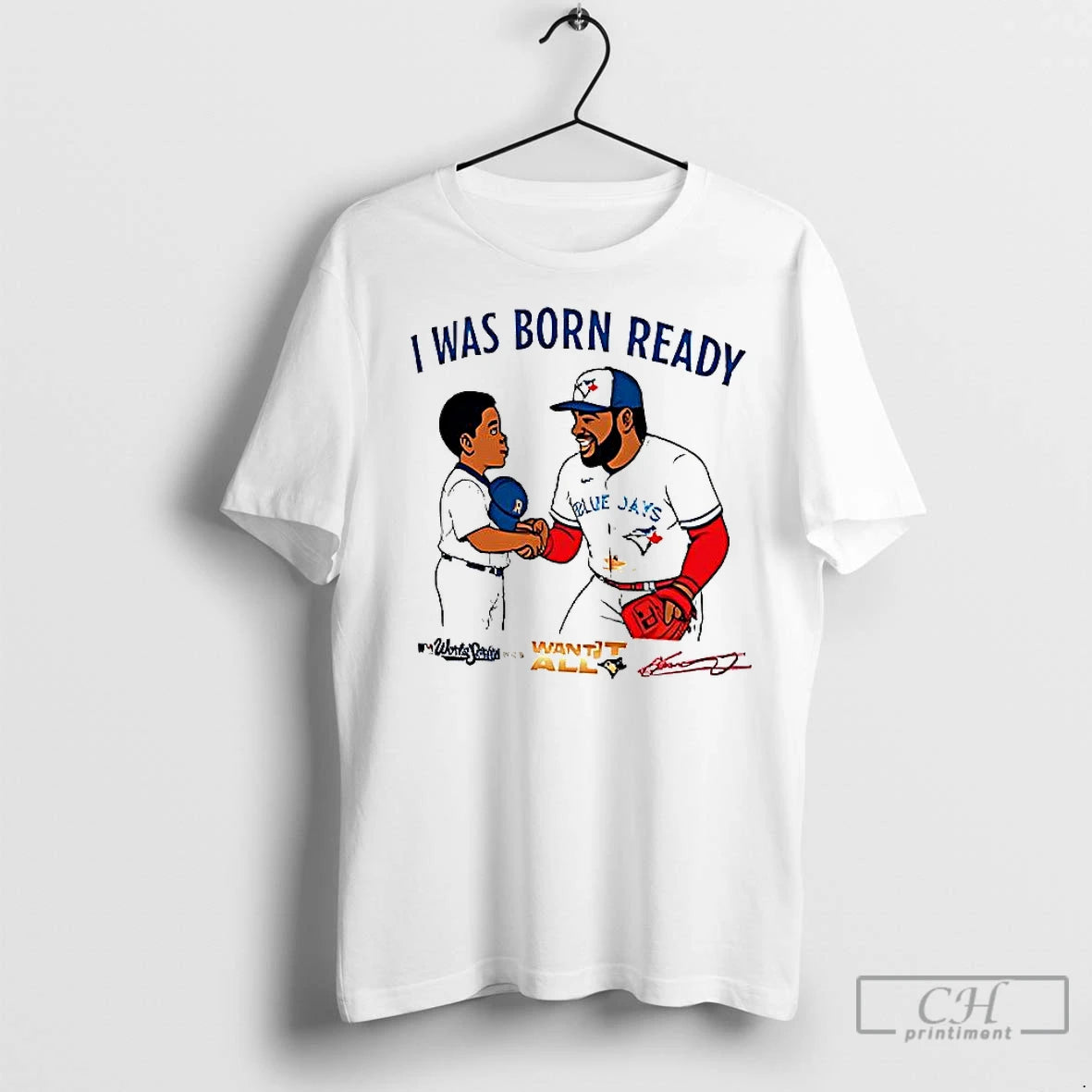 Classic Vladimir Guerrero Jr Toronto Blue Jays 2025 I Was Born Ready Signature Shirt Hoodie Sweatshirt | PurePodTees.com