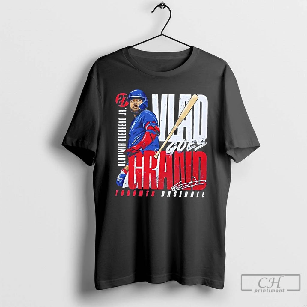 Classic Vladimir Guerrero Jr Toronto Blue Jays Bat Flip Signature T Shirts