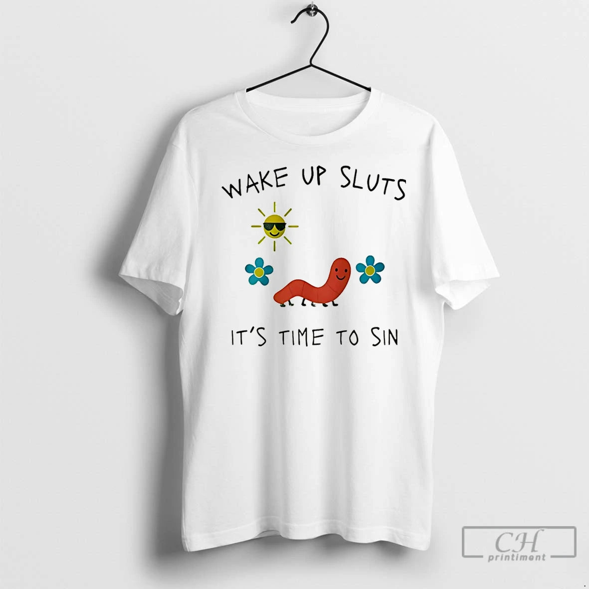 Classic Wake Up Sluts Its Time To Sin Worm Christmas Shirt Hoodie Sweatshirt | PurePodTees.com
