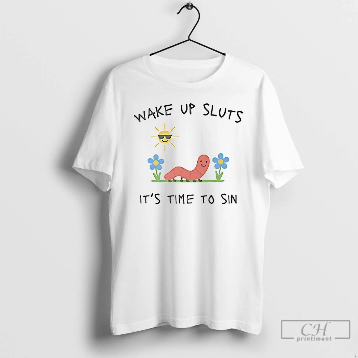 Classic Wake Up Sluts Its Time To Sin Worm T Shirts Hoodie Sweatshirt | PurePodTees.com