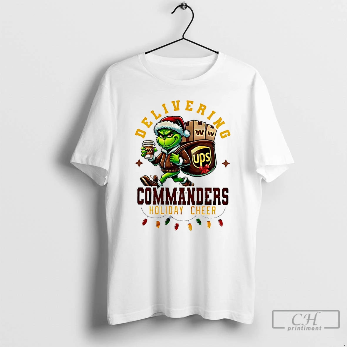 Classic Washington Commanders Grinch Delivering Ups Holiday Cheer Christmas Shirt Hoodie Sweatshirt | PurePodTees.com