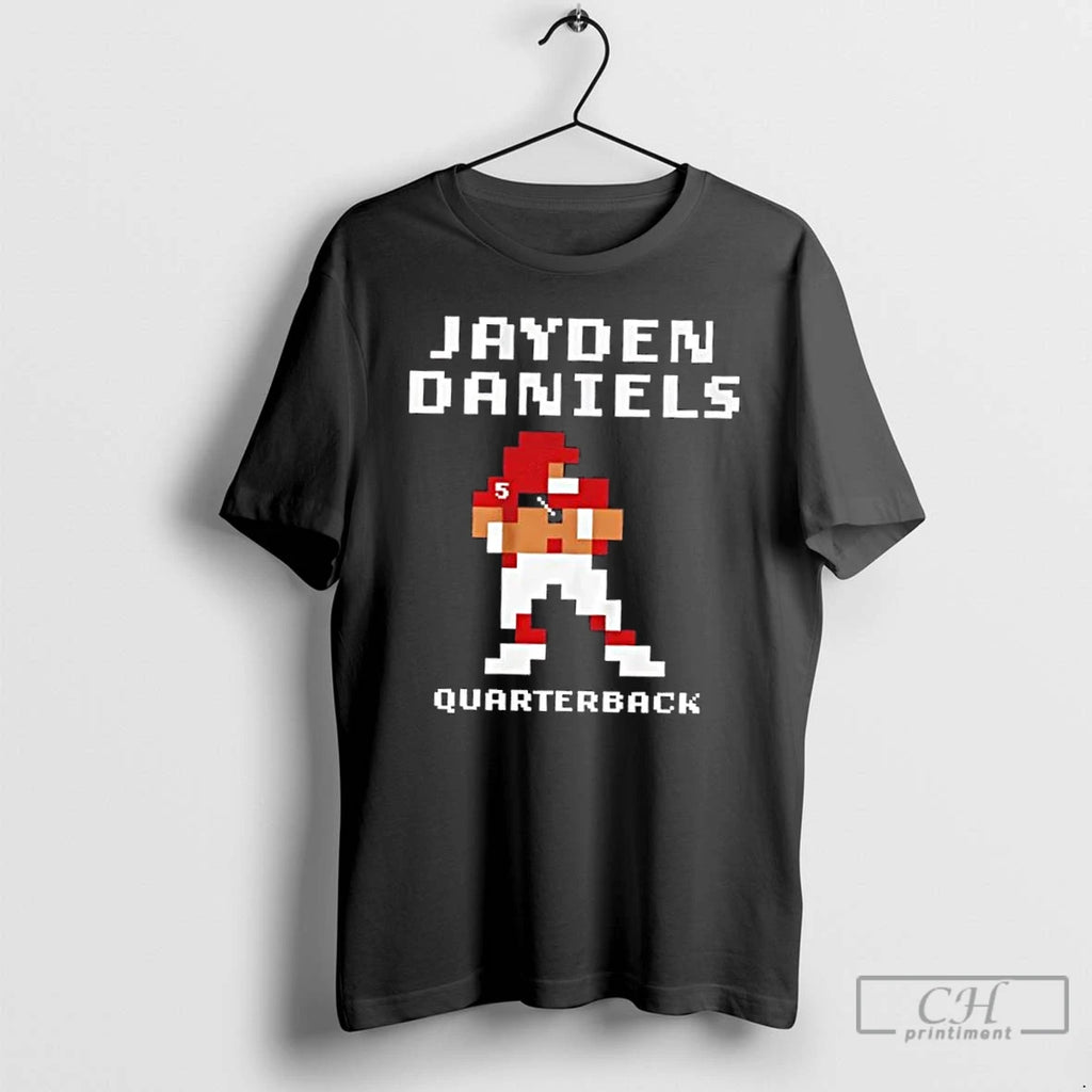 Classic Washington Commanders Jayden Daniels Quarterback Retro Baller T Shirts
