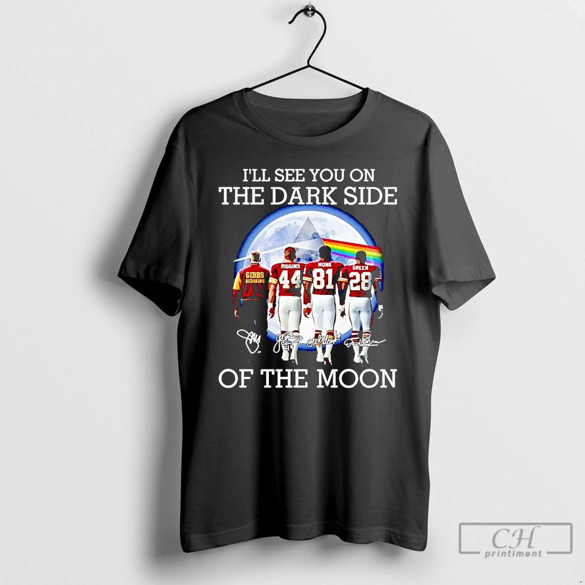 Classic Washington Redskins Ill See You On The Dark Side Of The Moon T Shirts Hoodie Sweatshirt | PurePodTees.com