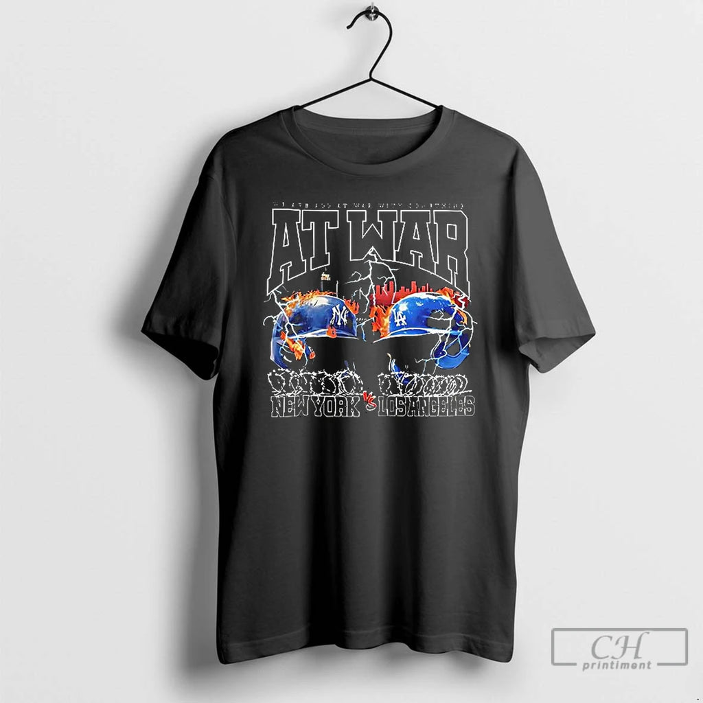 Classic We Are All At War With Something New York Yankees Vs Los Angeles Dodgers Shirt Hoodie Sweatshirt | PurePodTees.com