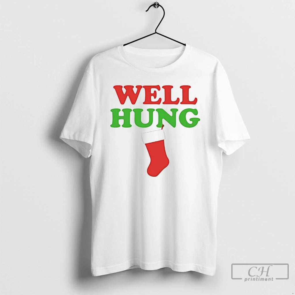 Classic Well Hung Christmas Stockings T Shirts Hoodie Sweatshirt | PurePodTees.com