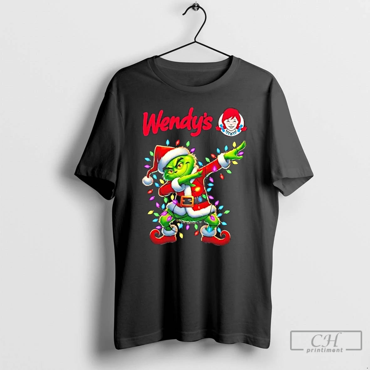 Classic Wendys Grinch Dabbing Merry Christmas T Shirts Hoodie Sweatshirt | PurePodTees.com