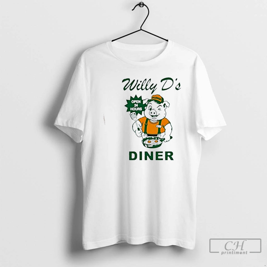 Classic Wilderado Willy Ds Diner Open 24 Hours T Shirts