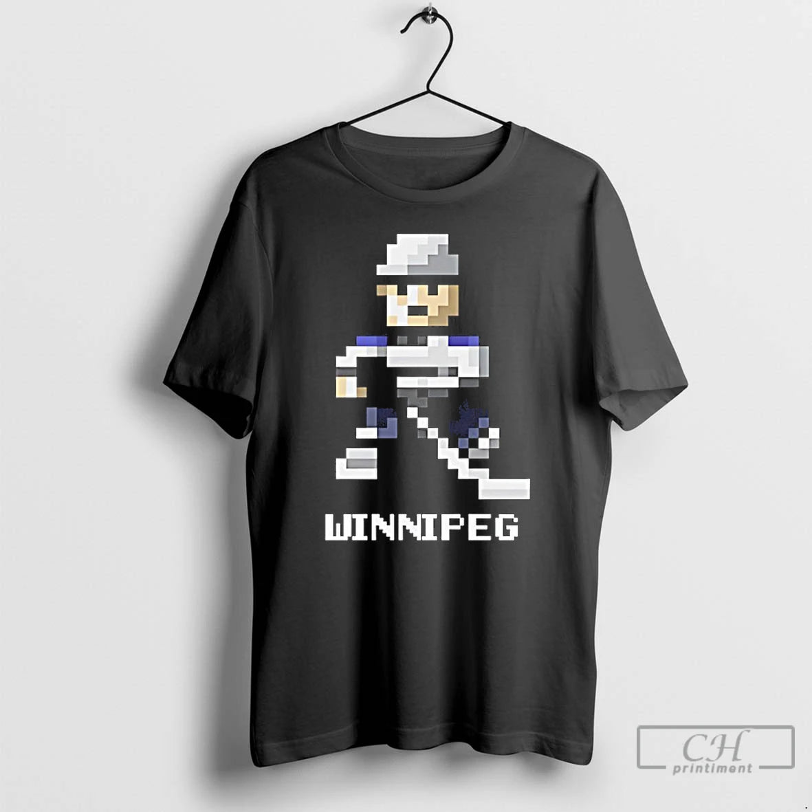 Classic Winnipeg Jets Hockey 8 Bit Retro Baller T Shirts Hoodie Sweatshirt | PurePodTees.com