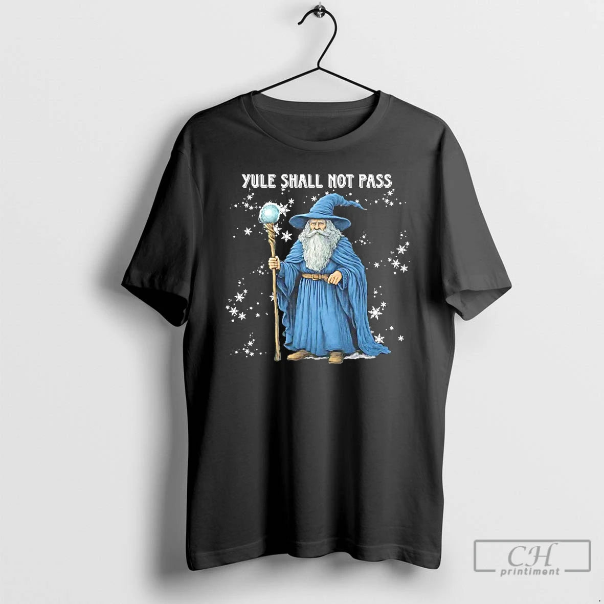 Classic Wizard Yule Shall Not Pass Christmas Shirt Hoodie Sweatshirt | PurePodTees.com